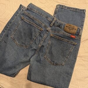 Wrangler Boys Jeans Size 14 Husky Light Wash Lightweight Denim Straight Leg